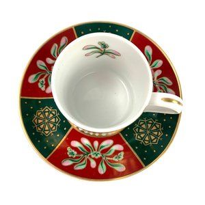 NEIMAN MARCUS (4) Holiday Demitasse Cups/Saucers‎